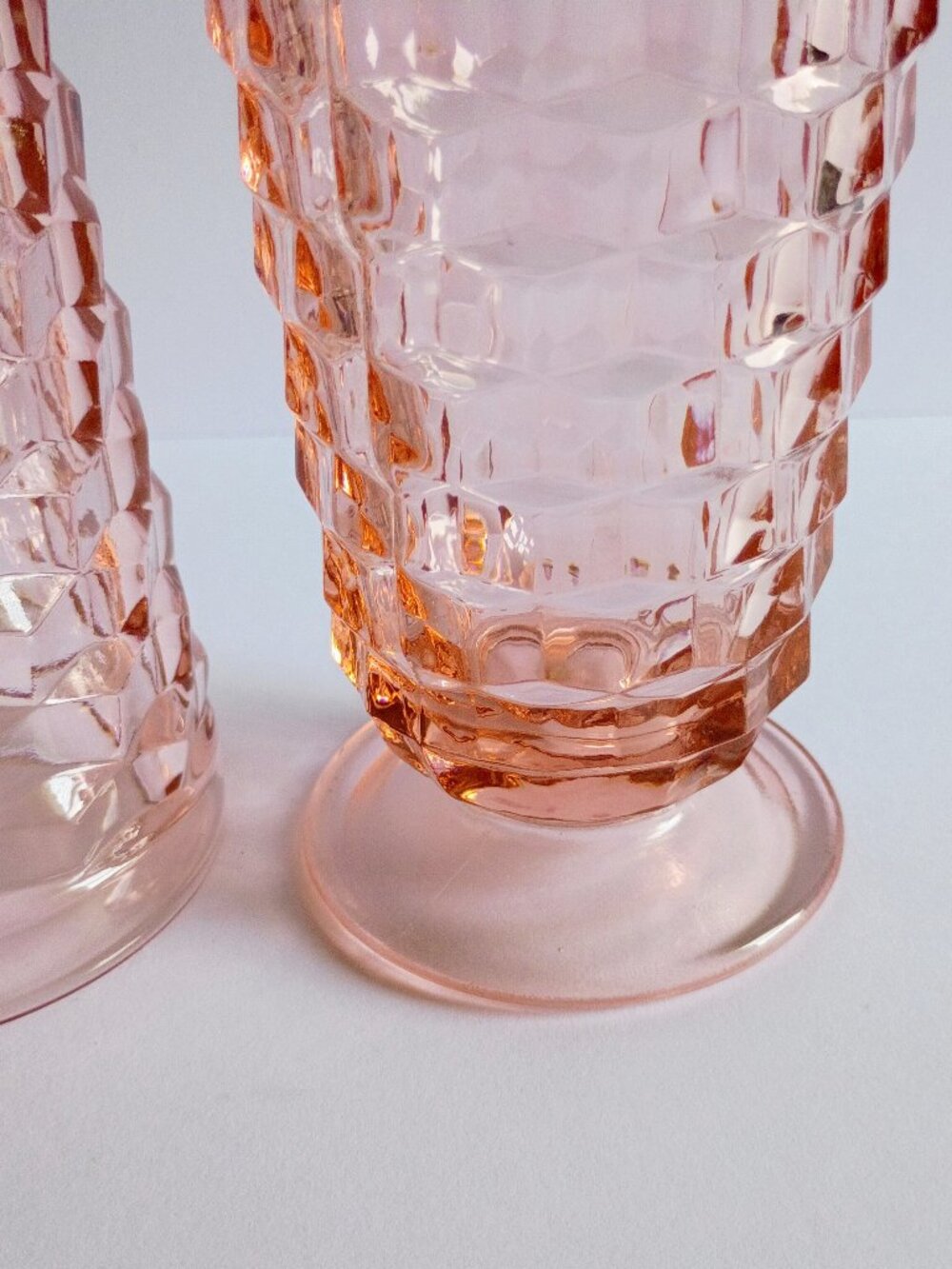 Indiana Glass Cube Iced Tea Glasses Pink - Picture 6 of 7